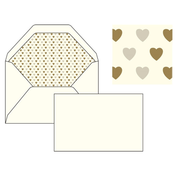 Letterpress Heart Mini Note Cards